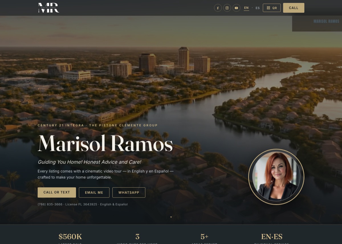 A real agent website Kioto hosts today